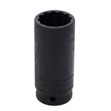 Dado de impacto largo cuadro de 1/2", 12 puntas, en pulgadas, 1-1/2" Urrea 7348