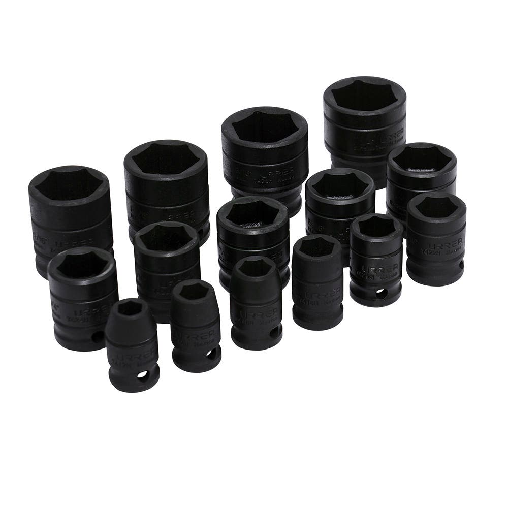 Juego de dados de impacto cuadro de 1/2", 6 puntas, en pulgadas, 15 piezas Urrea 74104 - imagen 2