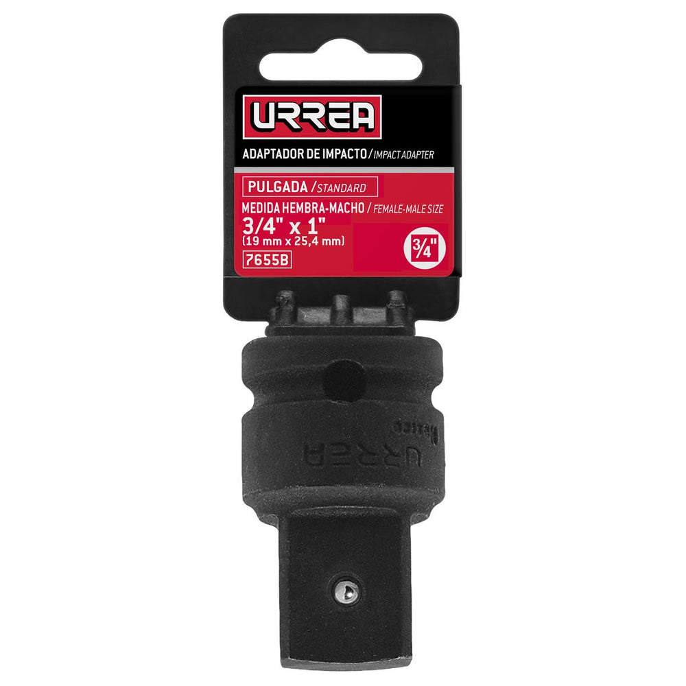 Adaptador con balín para dado de impacto cuadro de 3/4" hembra a 1" macho Urrea 7655B – imagen 3