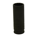 Dado de impacto largo cuadro de 3/8", 12 puntas, en pulgadas, 9/16" Urrea 7718 - imagen 2