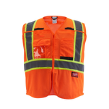 Chaleco de seguridad desprendible de malla naranja de alta visibilidad Clase 2: S/M (CSA) Milwaukee 48-73-5175