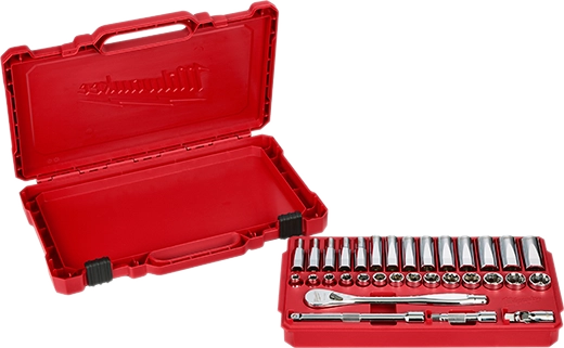 Juego de trinquete con boca de 3/8" y cubos métricos, 32 unidades Milwaukee 48-22-9508 - imagen 4