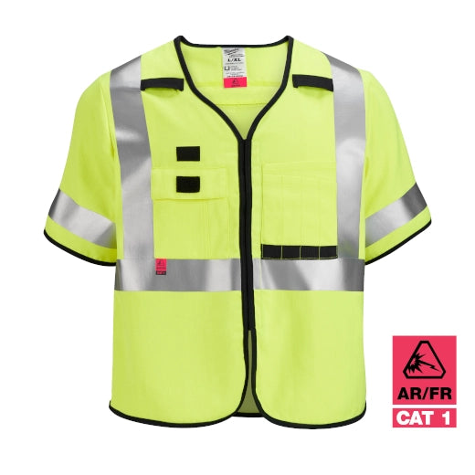 Chaleco de seguridad amarillo de gran visibilidad clase 3 AR/FR Cat. 1, tallas L/X Milwaukee 48-73-5322 - imagen 2