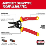 Pelacables y cortador con aislamiento para 1000 V para cables de 10-20 AWG Milwaukee 48-22-2214 - imagen 2