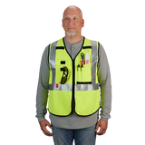 Chaleco de seguridad amarillo de gran visibilidad clase 2 AR/FR Cat. 1 - L/XL Milwaukee 48-73-5302 - imagen 8