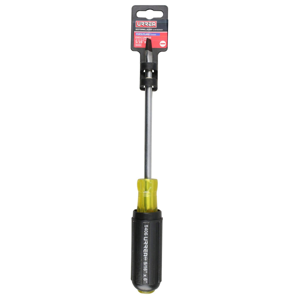 Destornillador con mango cushion grip, punta plana barra redonda 5/16" x 6" Urrea 9406 - imagen 3