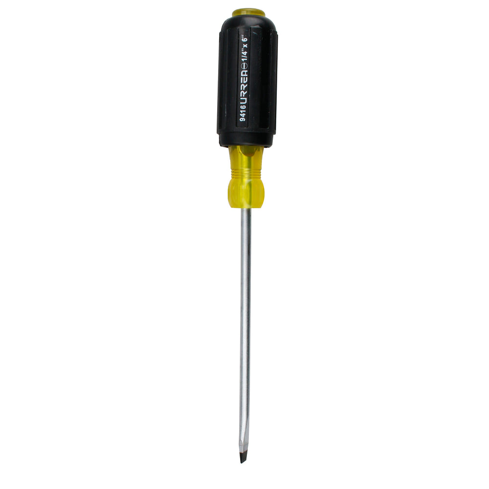 Destornillador con mango cushion grip, punta plana barra redonda 1/4" x 6" Urrea 9416 - imagen 7