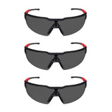Lentes de seguridad 3PK - Lentes ahumados antirrayas Milwaukee 48-73-2054