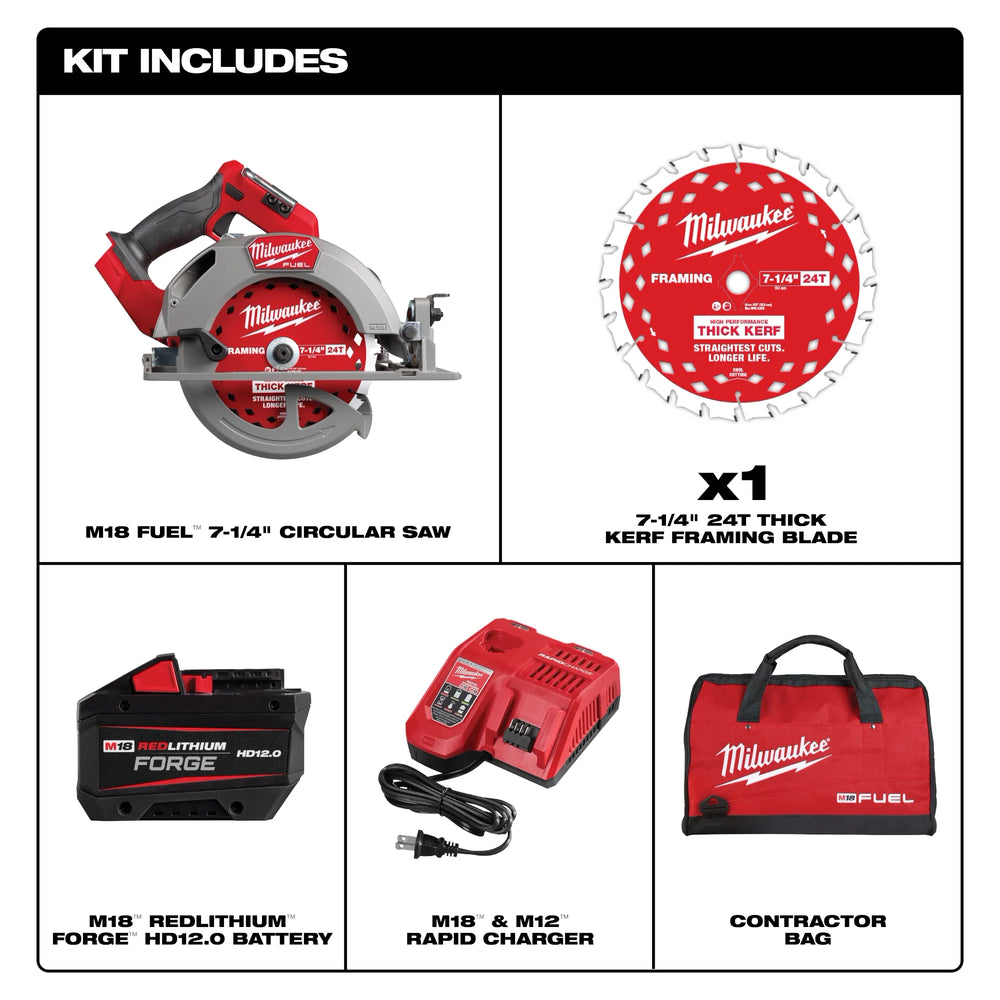 Kit de sierra circular M18 FUEL™ de 7-1/4" Milwaukee 2834-21HD - imagen 3