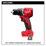 Taladro percutor/destornillador compacto sin escobillas M18™ de 1/2" Milwaukee 3602-20 - imagen 3