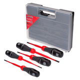Juego de destornilladores barra slim con mango trimaterial 1000 V, 5 piezas Urrea 9700TSA