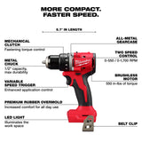 Taladro/destornillador compacto sin escobillas M18™ de 1/2" Milwaukee 3601-20 - imagen 3