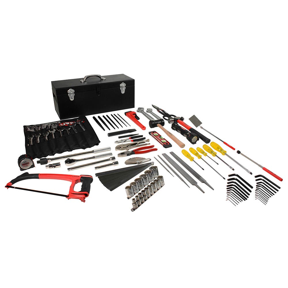 Juego básico industrial para mecánico en pulgadas 93 piezas, con caja D7C20 Urrea 98165