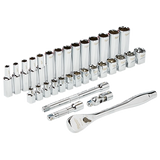 Juego de trinquete con boca de 3/8" y cubos métricos, 32 unidades Milwaukee 48-22-9508 - imagen 2