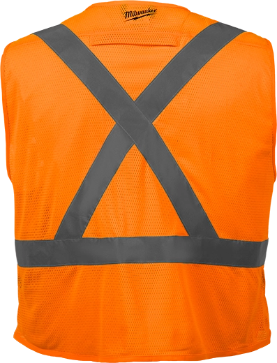 Chaleco de seguridad naranja de alta visibilidad Clase 2: L/XL (CSA) Milwaukee 48-73-5072 - imagen 2