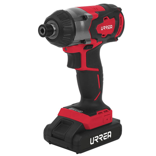 Atornillador de impacto 1/4" a batería Litio-ion 20 V, 280 Nm Urrea AI820
