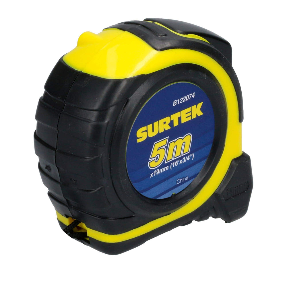 Flexómetro anti-impacto con carcasa rubber grip, 5 m x 19 mm Surtek B122074 – imagen 3