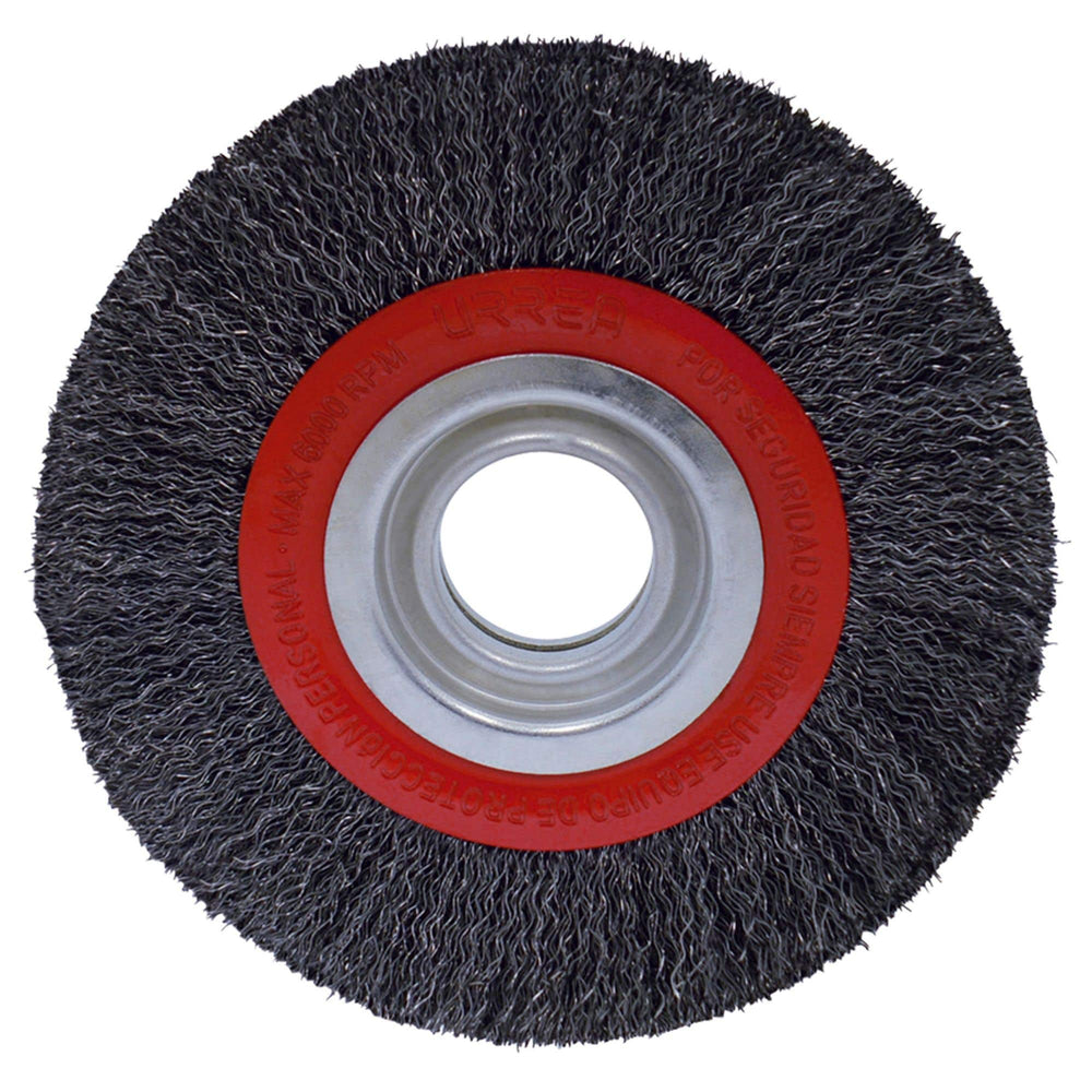 Carda circular ondulada alambre delgado para esmeril 6" x 0.35 mm multi eje Urrea C833 - imagen 2