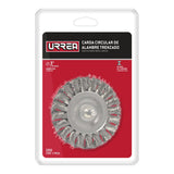 Carda circular trenzada alambre fino 3" x 0.30 mm con zanco 1/4" Urrea C850 - imagen 3