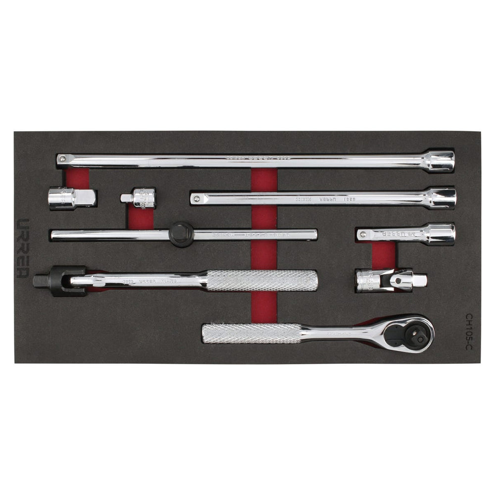 Juego de accesorios cuadro de 3/8" 9 piezas, CH105-C Urrea CH105 - imagen 4