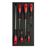 Juego de destornilladores con mango bimaterial punta Phillips 6 piezas, CH116-C Urrea CH116