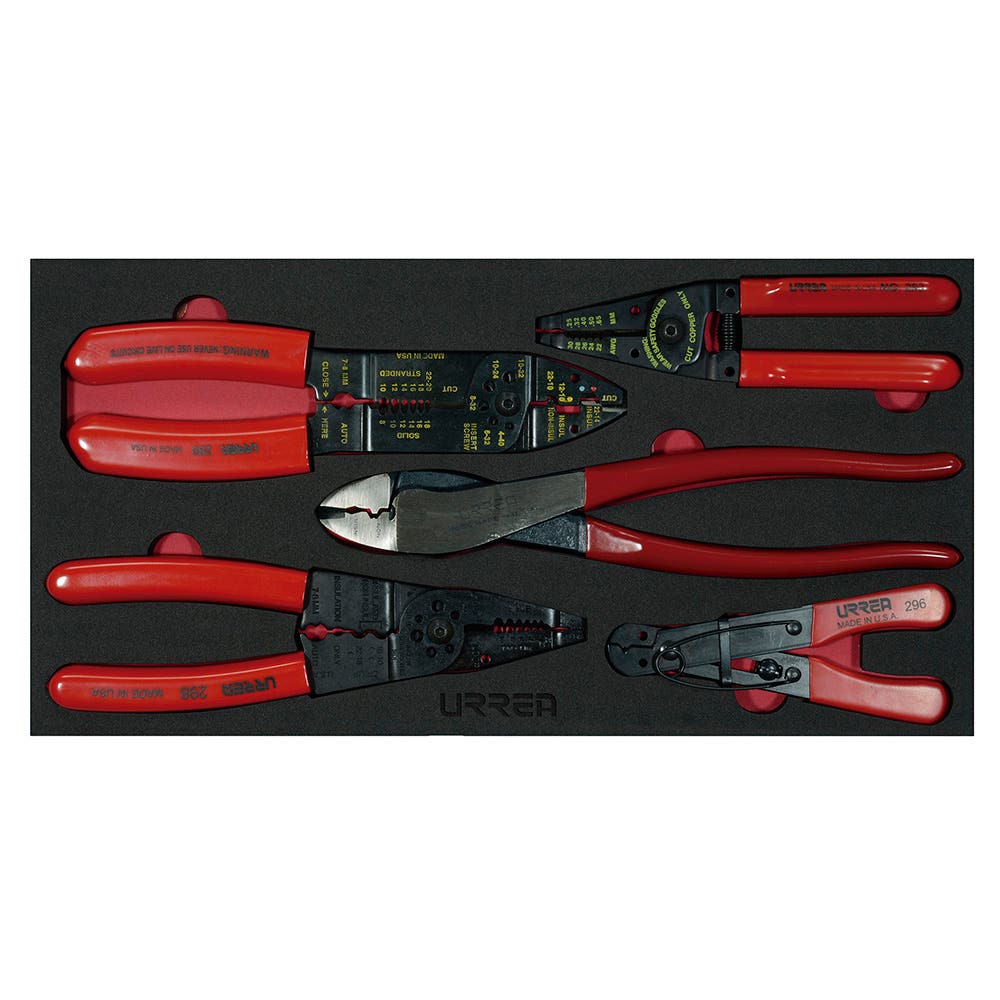 Juego de pinzas pela cable 5 piezas, CH130-C Urrea CH130 - imagen 2