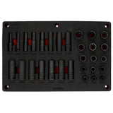 Juego de dados de impacto métricos cuadro de 1/2" 30 piezas, CH242P-C Urrea CH242P