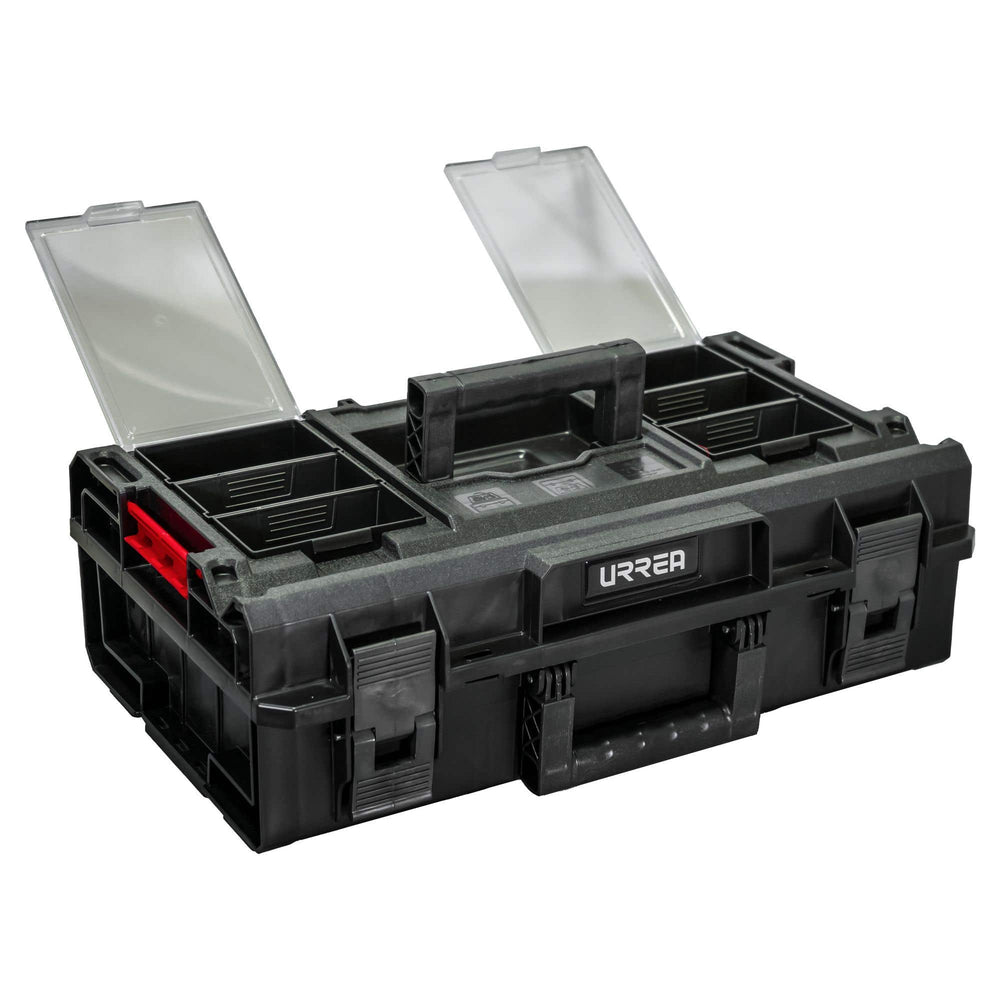 Caja portaherramientas plástica modular con compartimentos color negro 23" x 15" x 7" Urrea CPM7 - imagen 7