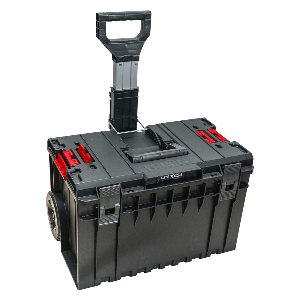 Caja portaherramientas plástica modular con compartimentos color negro 23" x 18" x 27" Urrea CPR27 - imagen 3