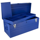 Caja portaherramientas métalica con asa plástica color azul 23" x 10" x 11" Urrea D8A - imagen 5