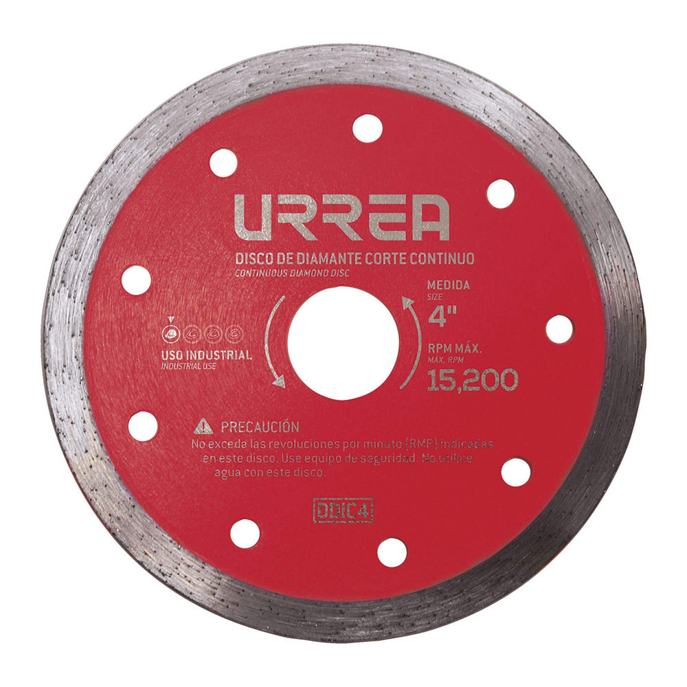 Disco de diamante continuo, 4-1/2" Urrea DDIC45