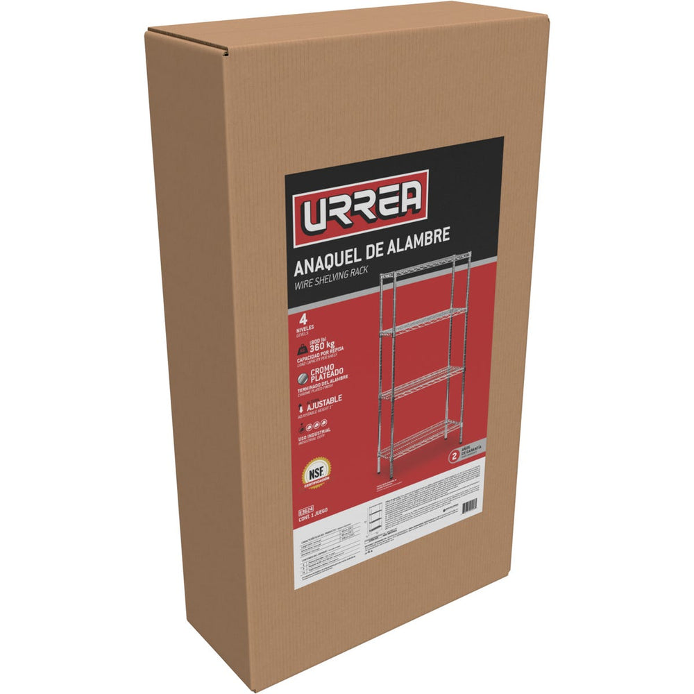 Anaquel de alambre 36" x 24" 4 niveles Urrea E3624 - imagen 3