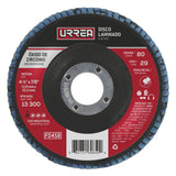Disco laminado tipo 29 grano 80, 4-1/2" Urrea FD458