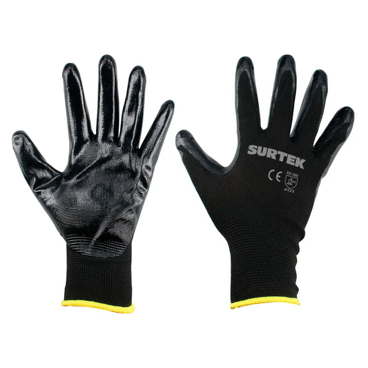 Guantes de nailon con recubrimiento de nitrilo G Surtek GNNG