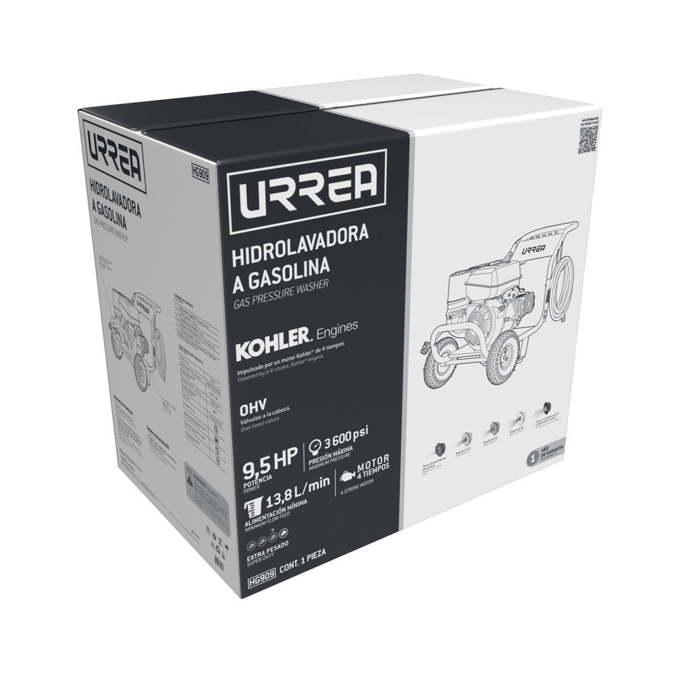 Hidrolavadora a gasolina 9.5 HP, 3600 PSI, 10.3 Lt por minuto Urrea HG909 - imagen 3