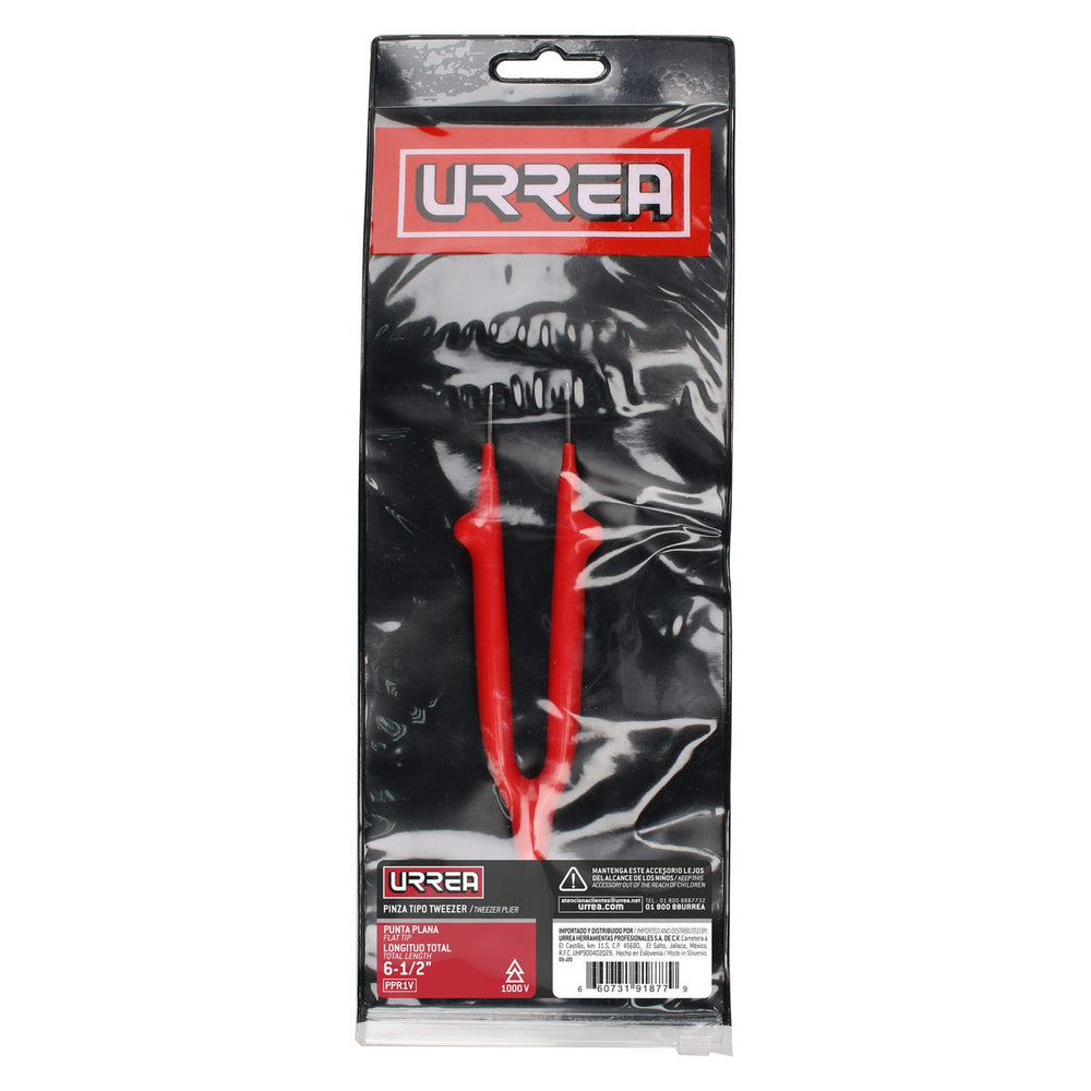 Pinza de precisión de 1000 V de punta recta, 6-1/2" Urrea PPR1V - imagen 3