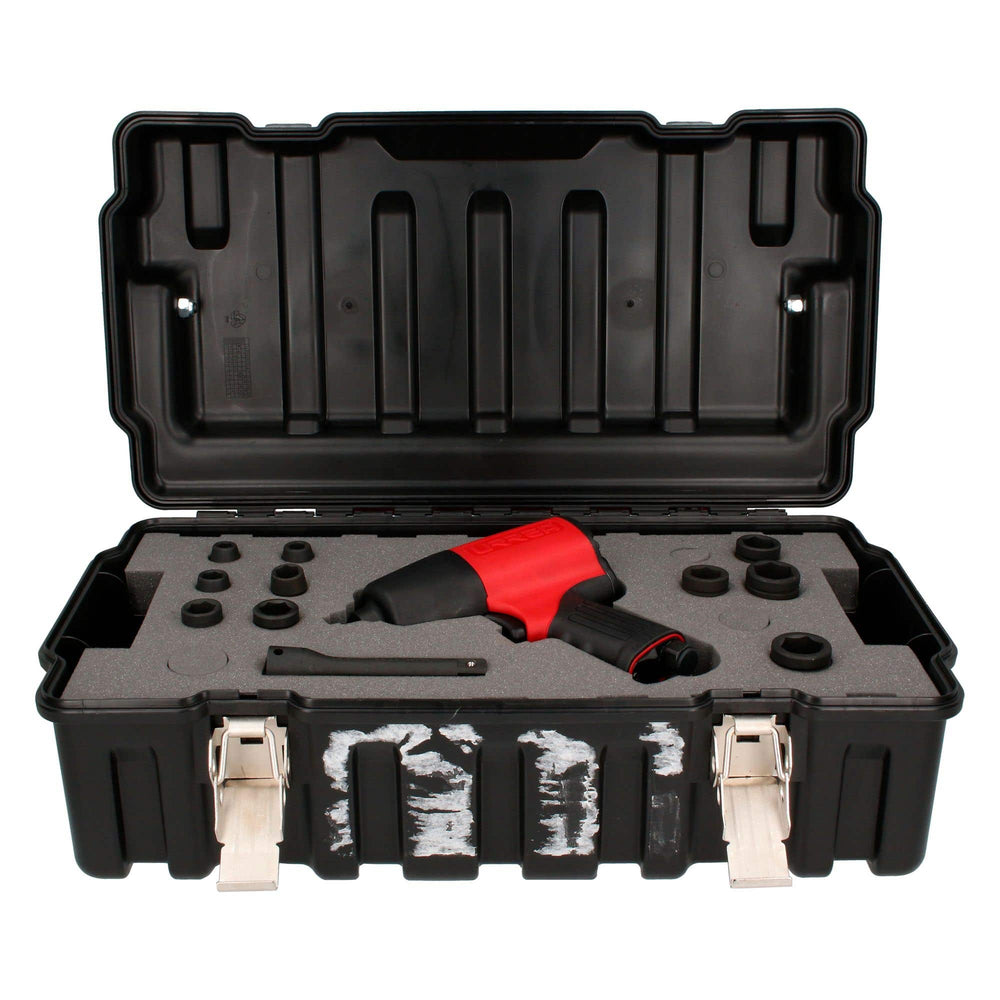 Juego de pistola de impacto neumática cuadro de 1/2" y accesorios en pulgada 13 piezas Urrea UPC731K - imagen 6