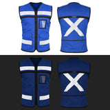 Chaleco de seguridad tipo supervisor cerrado con reflejante azul M Urrea USCH21 - imagen 3