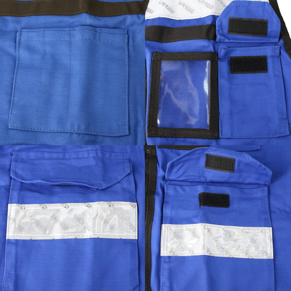 Chaleco de seguridad tipo supervisor cerrado con reflejante azul M Urrea USCH21 - imagen 7