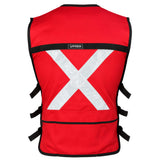 Chaleco de seguridad tipo supervisor abierto con reflejante rojo M Urrea USCH31 - imagen 5