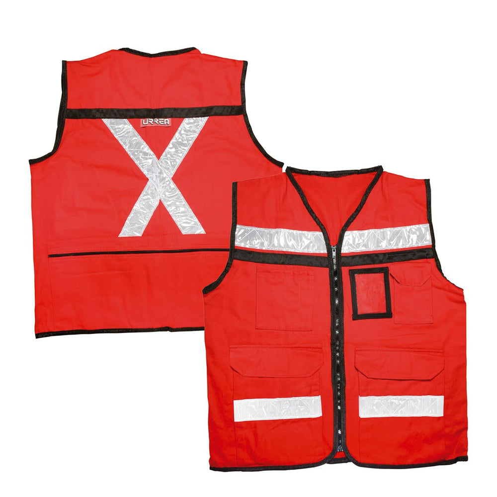 Chaleco de seguridad tipo supervisor abierto con reflejante rojo EG Urrea USCH33 - imagen 2