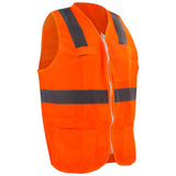 Chaleco de seguridad cerrado de alta visibilidad naranja EEG Urrea USCH54