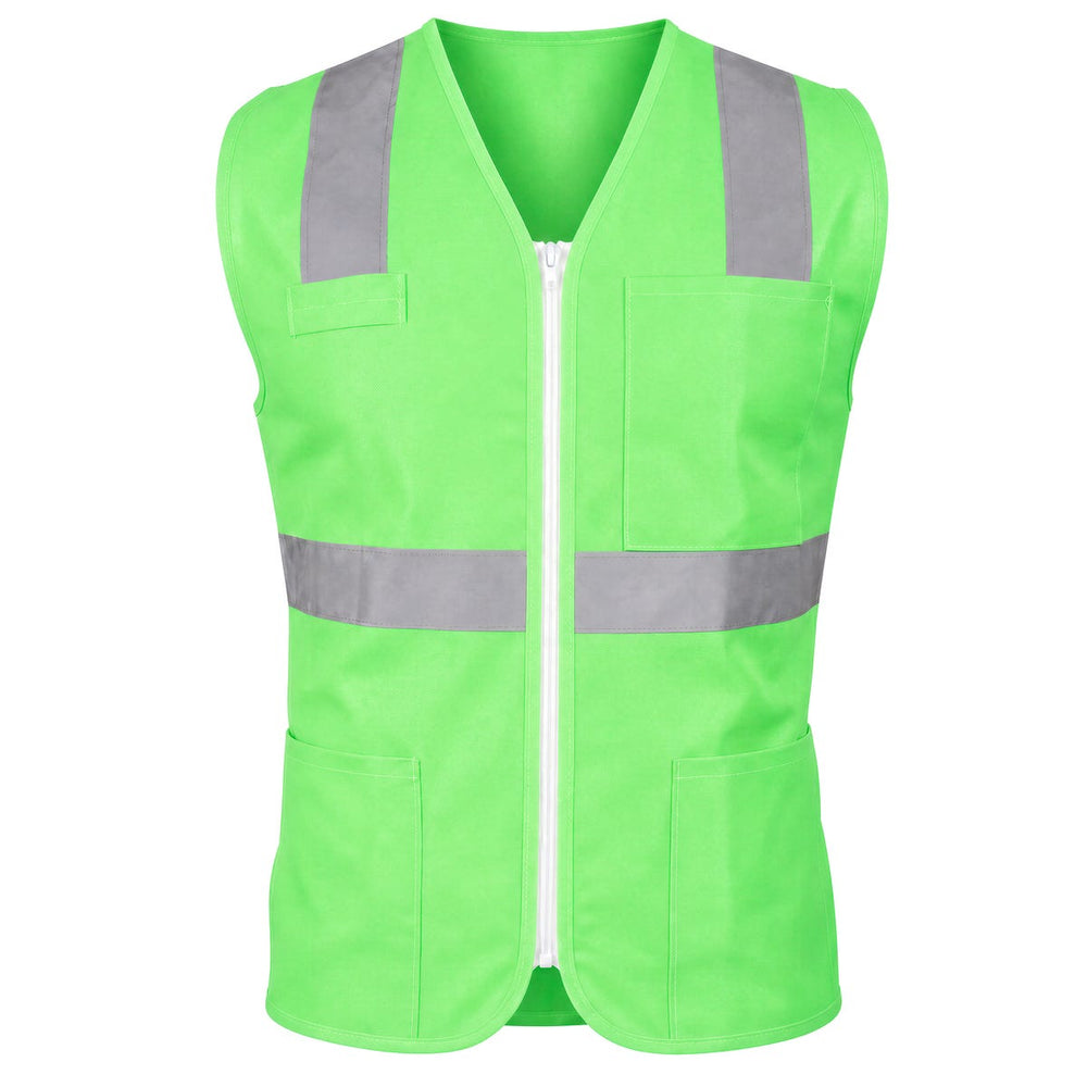 Chaleco de seguridad cerrado de alta visibilidad verde M Urrea USCH61 - imagen 3
