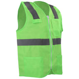 Chaleco de seguridad cerrado de alta visibilidad verde G Urrea USCH62