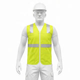 Chaleco de seguridad cerrado de alta visibilidad amarillo M Urrea USCH71 - imagen 6