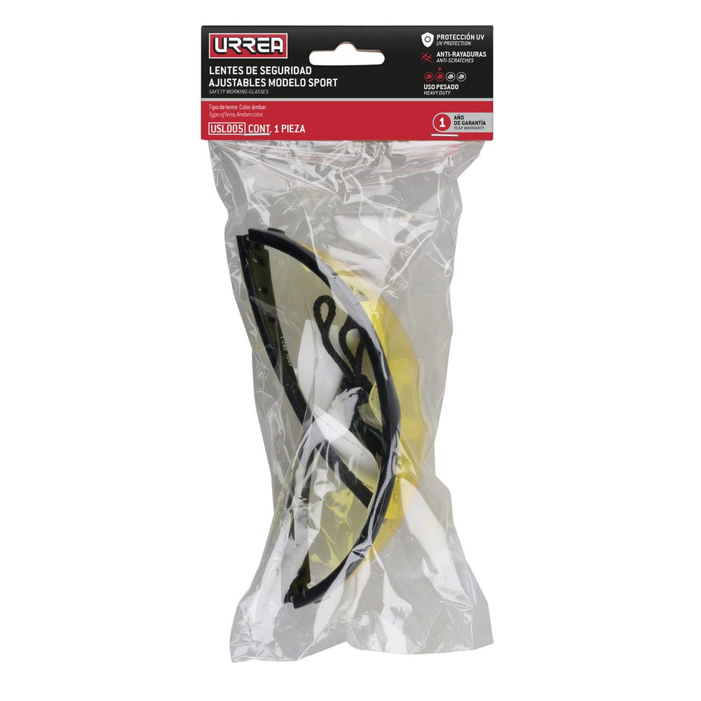 Lentes de seguridad modelo Apolo, ámbar Urrea USL007 - imagen 4