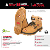 Botas de seguridad dieléctricas tipo casual con casquillo de acero #25 cm Urrea USZA5 - imagen 5