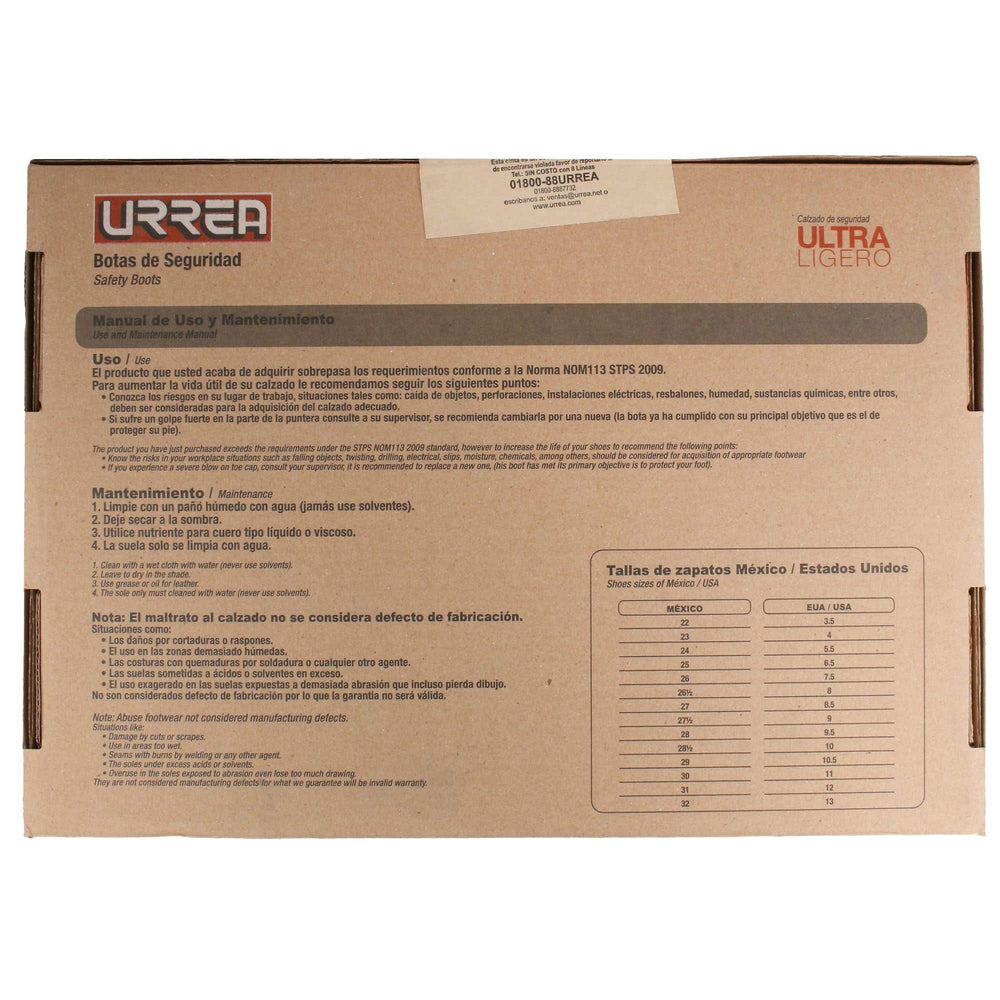 Botas de seguridad dieléctricas ultra ligeras con casquillo de poliamida #26.5 cm Urrea USZL65 - imagen 5