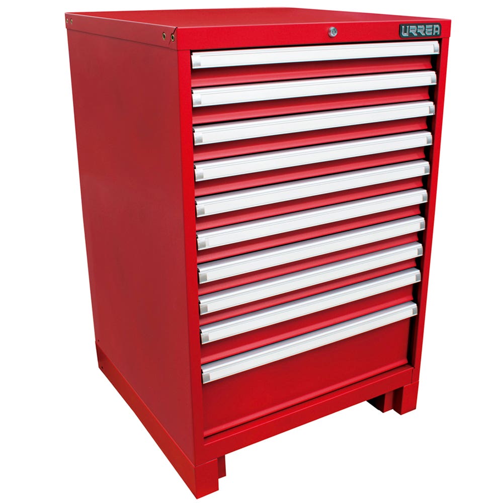 Gabinete fijo con 10 gavetas color rojo serie X 28" Urrea X28F10 - imagen 2