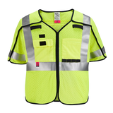 AR/FR Cat. Chaleco de seguridad amarillo desprendible de gran visibilidad clase 3 AR/FR Cat. 1, tallas S/M (ANSI/CSA) Milwaukee 48-73-5231